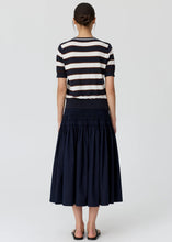 Load image into Gallery viewer, POL DARCEY STRIPE KNIT TOP INK/WHITE/CHOC
