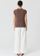 Load image into Gallery viewer, POL ROSIN CABLE KNIT CHOC
