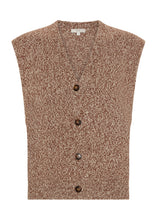 Load image into Gallery viewer, POL RYE KNIT VEST TOFFEE
