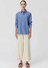 Load image into Gallery viewer, POL AUBIN LS SHIRT BLUE/BUTTER
