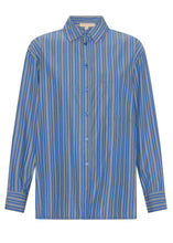 Load image into Gallery viewer, POL AUBIN LS SHIRT BLUE/BUTTER
