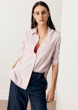 Load image into Gallery viewer, POL AUBIN LS SHIRT PINK STRIPE
