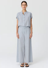 Load image into Gallery viewer, POL BAY SHIRT BLUE/CHOC STRIPE
