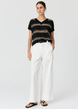 Load image into Gallery viewer, POL LIANA V NECK KNIT BLACK/PINK
