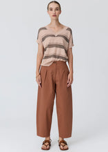 Load image into Gallery viewer, POL LIANA V NECK TOP PINK/BLACK
