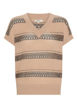 Load image into Gallery viewer, POL LIANA V NECK TOP PINK/BLACK
