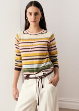 Load image into Gallery viewer, POL TILLER KNIT PINK MULTISTRIPE
