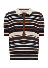 Load image into Gallery viewer, POL DAHLIA KNIT POLO MULTISTRIPE
