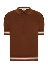 Load image into Gallery viewer, POL DAHLIA KNIT POLO TOFFEE/PINK
