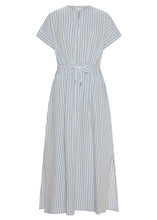 Load image into Gallery viewer, POL BAY DRESS BLUE/CHOC STRIPE
