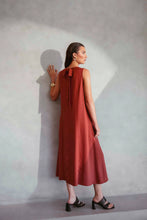 Load image into Gallery viewer, MARLOW PALMA DRESS RHUBARB
