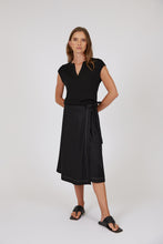 Load image into Gallery viewer, MARLOW PALMA WRAP SKIRT BLACK
