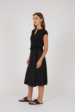 Load image into Gallery viewer, MARLOW PALMA WRAP SKIRT BLACK
