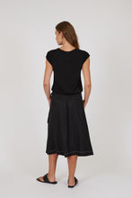 Load image into Gallery viewer, MARLOW PALMA WRAP SKIRT BLACK
