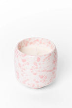 Load image into Gallery viewer, FLO'S HOME PINK SPLASH GLAZED CERAMIC SOY WAX CANDLE
