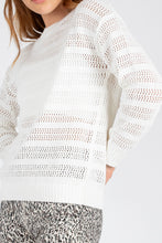 Load image into Gallery viewer, MARLOW POINTELLE CREW NECK WHITE
