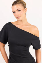 Load image into Gallery viewer, AMONG THE BRAVE PROXIMITY BLACK TEE SHIRT MAXI DRESS
