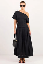 Load image into Gallery viewer, AMONG THE BRAVE PROXIMITY BLACK TEE SHIRT MAXI DRESS
