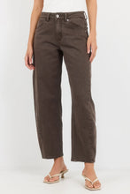 Load image into Gallery viewer, COMING SOON | STORIES BE TOLD IDOLISE MOCHA STRETCH SOFT BARREL LEG JEAN
