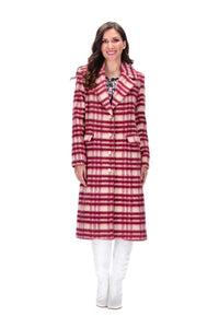 AUGUSTINE HARRIET COAT BERRY CHECK