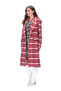 AUGUSTINE HARRIET COAT BERRY CHECK