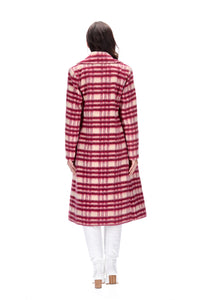 AUGUSTINE HARRIET COAT BERRY CHECK