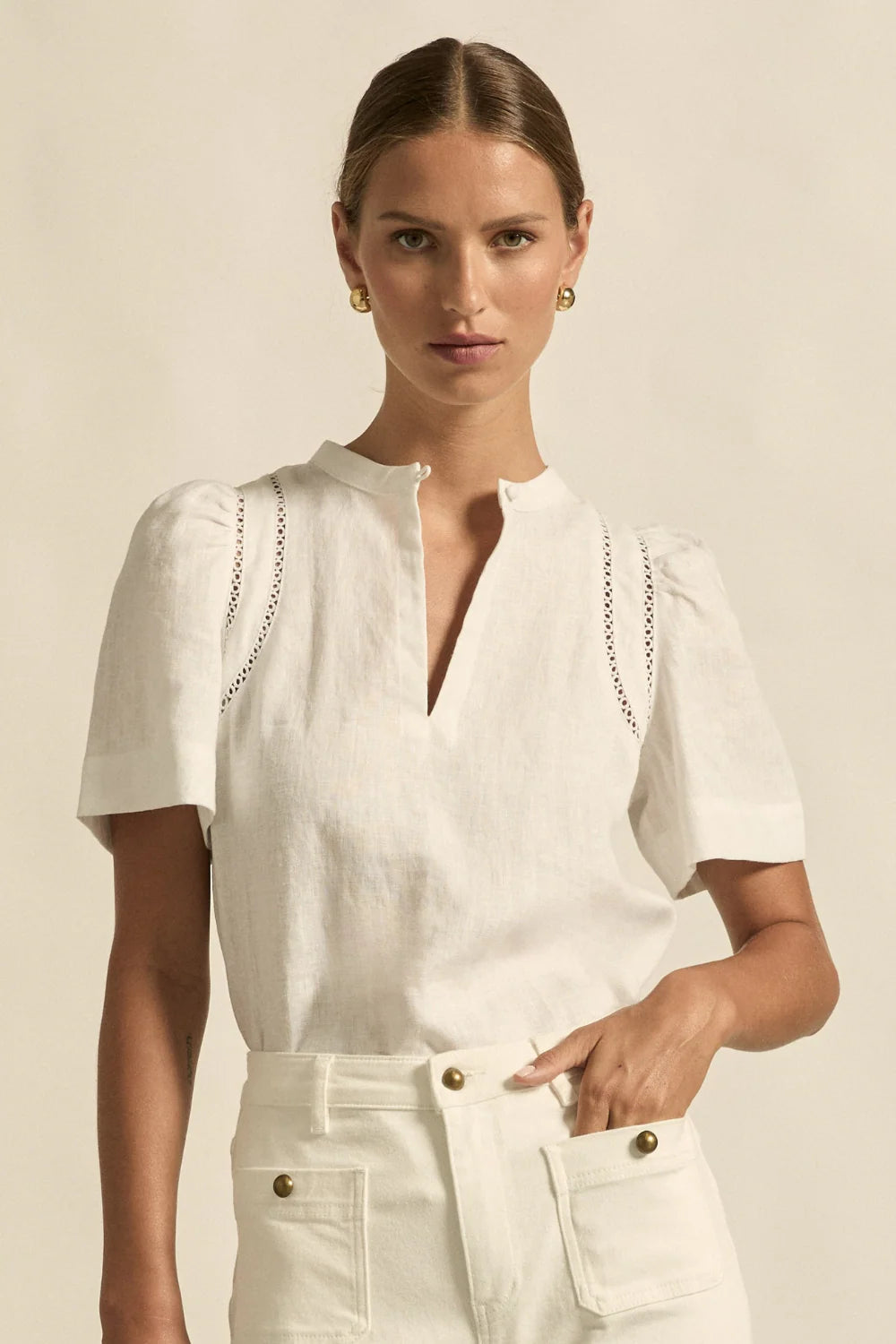 ZOE KRATZMANN RECOLLECT TOP PORCELAIN