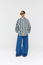 Load image into Gallery viewer, RICOCHET MARIN SHIRT BROWN + MINT STRIPE
