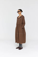 Load image into Gallery viewer, RICOCHET ZIZOU DRESS BROWN +  CREAM STITCH
