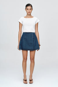 MARLE RIVET SKIRT CLASSIC BLUE