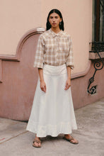 Load image into Gallery viewer, ROWIE CORA LONGSLEEVE TOP FAWN PLAID
