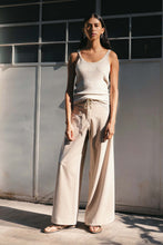 Load image into Gallery viewer, ROWIE HAVEN BEAD LINEN TANK OAT MARLE
