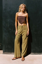 Load image into Gallery viewer, ROWIE TIA PALAZZO PANT PALM GREEN
