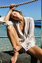 Load image into Gallery viewer, ROWIE NOLA LONGSLEEVE SHIRT CACTUS STRIPE
