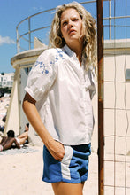 Load image into Gallery viewer, ROWIE SIMONE LINEN SHORTS COBALT BLUE
