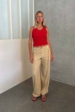 Load image into Gallery viewer, ROWIE CARLOTTA LINEN CURVE PANTS
