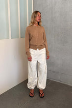 Load image into Gallery viewer, ROWIE MAEVE MERINO CARDIGAN FAWN MARLE
