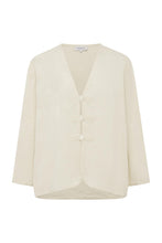 Load image into Gallery viewer, ROWIE ATTA JACQUARD TANG SHIRT IVORY FLORAL
