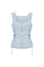 Load image into Gallery viewer, ROWIE DANDY TOP BLUE STRIPE
