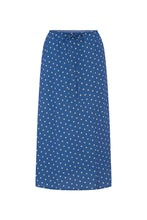 Load image into Gallery viewer, ROWIE FRANNIE SILK MIDI SKIRT CORNFLOWER SPOT
