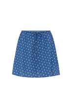 Load image into Gallery viewer, ROWIE FRANNIE SILK MINI SKIRT CORNFLOWER SPOT
