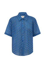 Load image into Gallery viewer, ROWIE MASON SILK SHIRT CORNFLOWER SPOT
