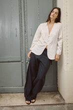 Load image into Gallery viewer, ROWIE ATTA JACQUARD TANG SHIRT IVORY FLORAL
