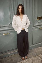 Load image into Gallery viewer, ROWIE ATTA JACQUARD TANG SHIRT IVORY FLORAL
