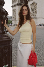 Load image into Gallery viewer, ROWIE ZOE CONTRAST KNIT TANK LEMON
