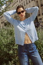 Load image into Gallery viewer, ROWIE MAEVE MERINO SPRING CARDI DKY MARLE
