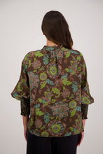 Load image into Gallery viewer, BRIARWOOD RAEWYN TOP BROWN FLORAL
