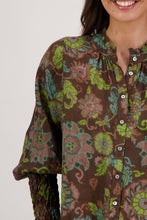 Load image into Gallery viewer, BRIARWOOD RAEWYN TOP BROWN FLORAL

