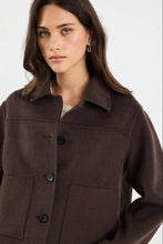 Load image into Gallery viewer, BY ROSA RANGER CHOCOLATE MARLE WOOL BLEND SOFT JACKET
