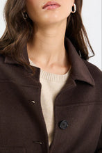 Load image into Gallery viewer, BY ROSA RANGER CHOCOLATE MARLE WOOL BLEND SOFT JACKET
